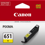 Genuine Canon CLI651Y Yellow Ink Cartridge   CLI-651Y