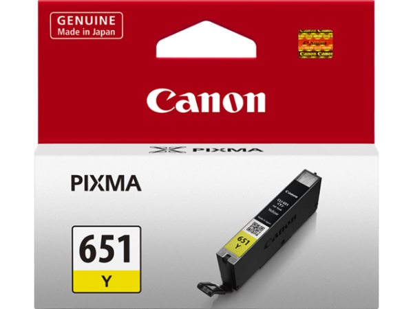 Genuine Canon CLI651Y Yellow Ink Cartridge   CLI-651Y