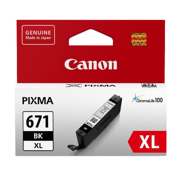 Genuine Canon CLI-671XLBK Black Ink Cartridge High Yield
