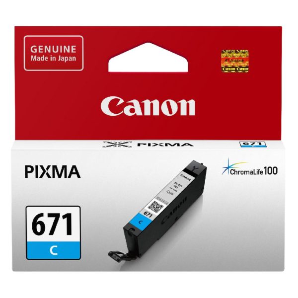 Genuine Canon CLI-671C Cyan Ink Cartridge