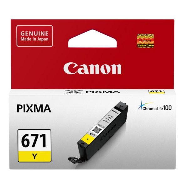 Genuine Canon CLI-671Y Yellow Ink Cartridge