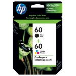 Genuine HP 60 Black & Colour Ink Cartridge Combo Pack  CN067AA