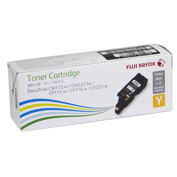 Genuine Fuji Xerox DocuPrint CP115W CP116W CP225W CM115W CM225FW Yellow Toner Cartridge Standard Yield CT202270