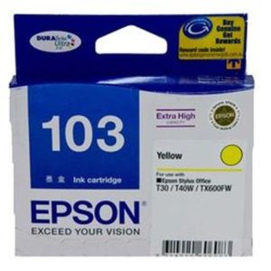 Genuine Epson 103 High Yield Yellow Ink Cartridge C13T103492