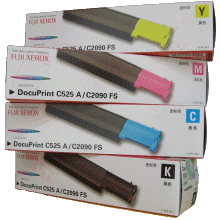 4 Pack Genuine Fuji Xerox DocuPrint C525A Toner Cartridge Set