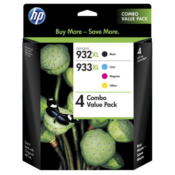 4 Pack Genuine HP 932XL 933XL Ink Cartridge Set (1BK,1C,1M,1Y)