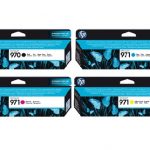 4 Pack Genuine HP 970 971 Ink Cartridge Set (1BK,1C,1M,1Y)