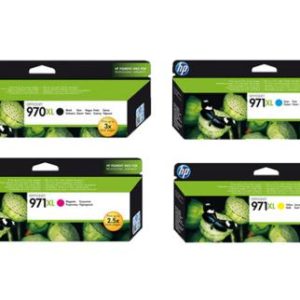 4 Pack Genuine HP 970XL 971XL Ink Cartridge Set (1BK,1C,1M,1Y)