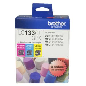 Genuine Brother LC-133 C/M/Y Ink Cartridge Colour Pack