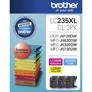 Genuine Brother LC-235XL C/M/Y Ink Cartridge Colour Pack