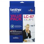 Genuine Brother LC-67 B/C/M/Y LC-67CL Photo Value Pack
