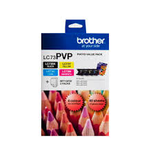 Genuine Brother LC-73 B/C/M/Y Ink Cartridge Photo Value Pack
