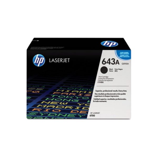 Genuine HP Q5950A Black Toner Cartridge 643A