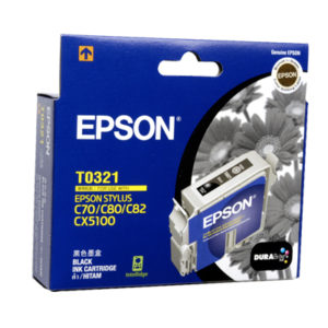 Genuine Epson T0321 Black Ink Cartridge