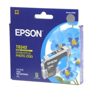 Genuine Epson T0342 Cyan Ink Cartridge