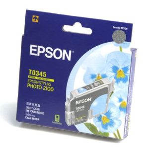 Genuine Epson T0345 Light Cyan Ink Cartridge