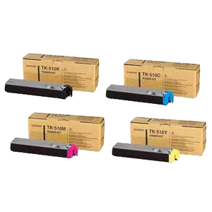4 Pack Genuine Kyocera TK-510 Toner Cartridge Set  FS-C5025N