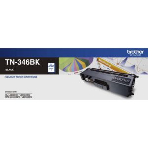 Genuine Brother TN-346BK Black Toner Cartridge High Yield