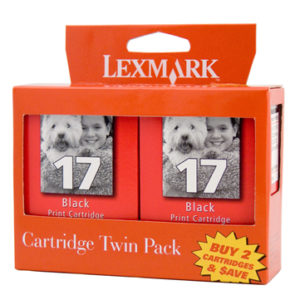 Genuine Lexmark 17 Black Ink Cartridge Twin Pack