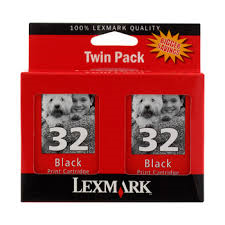 Black Ink Cartridge Twin Pack TGenuine Lexmark No. 32PANZ08