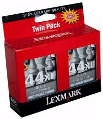 Genuine Lexmark 44XL Black Ink Cartridge High Yield Twin Pack