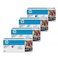4 Pack Genuine HP CE740A CE741A CE742A CE743A Toner Cartridge