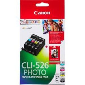 Genuine Canon CLI-526 Ink Cartridge Value Pack